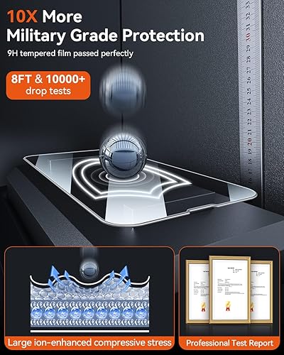 Miniatura 4 de DIMONCOAT Paquete de 4 protectores de pantalla de privacidad para iPhone 13 Pro Max14 Plus protección militar 10X Marco de fácil instalación