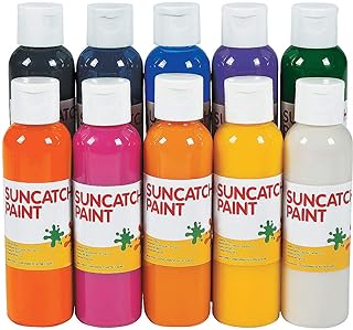 Fun Express Glass Paint Set of 10 - Stained Glass Paints for Glass Paint...