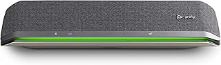 Poly - Sync 60 Smart Speakerphone for Conference Rooms (Plantronics) - Connect to PC/Mac via Combined USB-A/USB-C Cable, Smartphones via Bluetooth - Works with Teams (Certified), Zoom & More