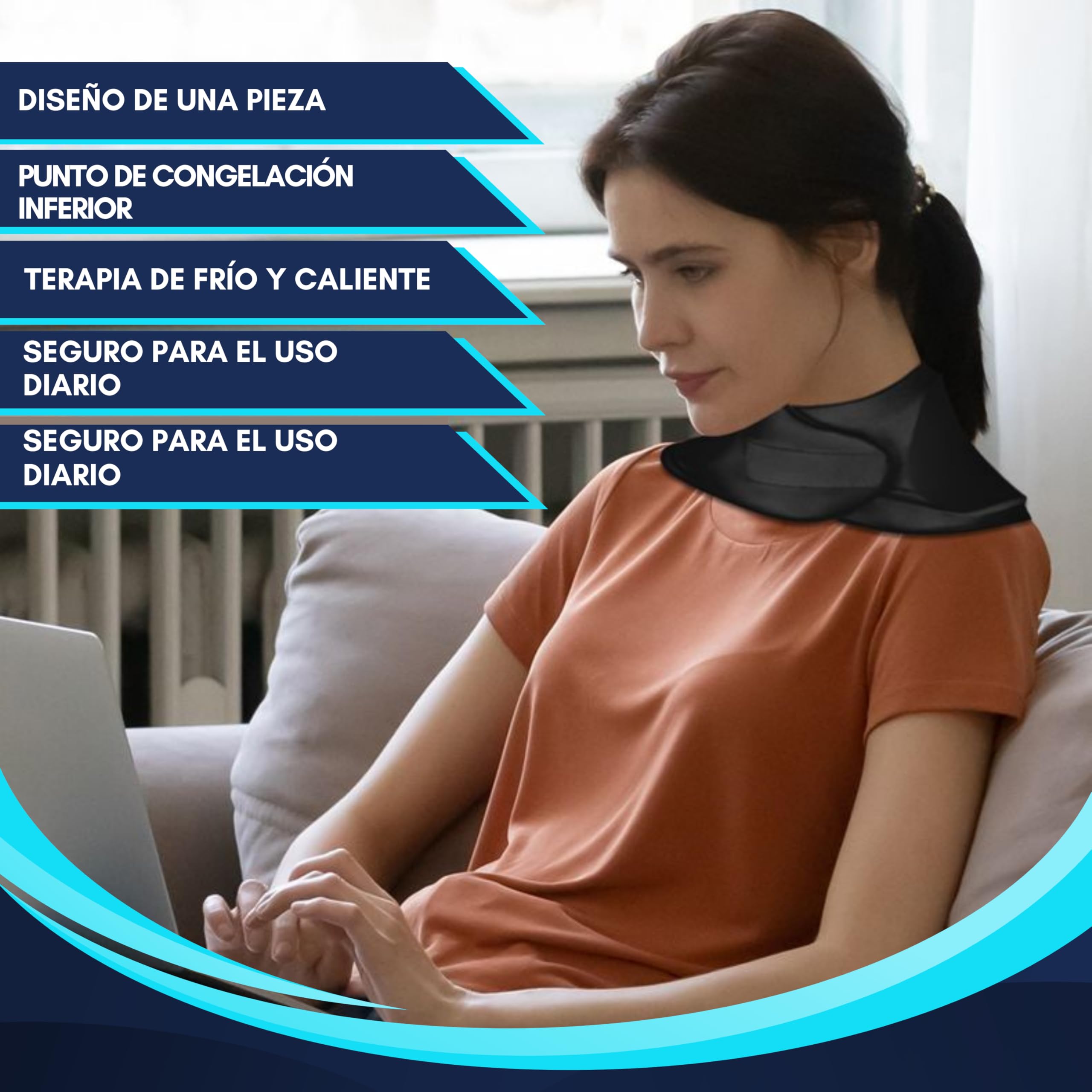 Almohadilla Termica para Dolor Cervical y Cuello - Cojin Cervical Microondas para mejorar Cervicales Dolor Cuello, Almohadilla Cervical apta para Crioterapia, Cojin Termico Frio y Calor