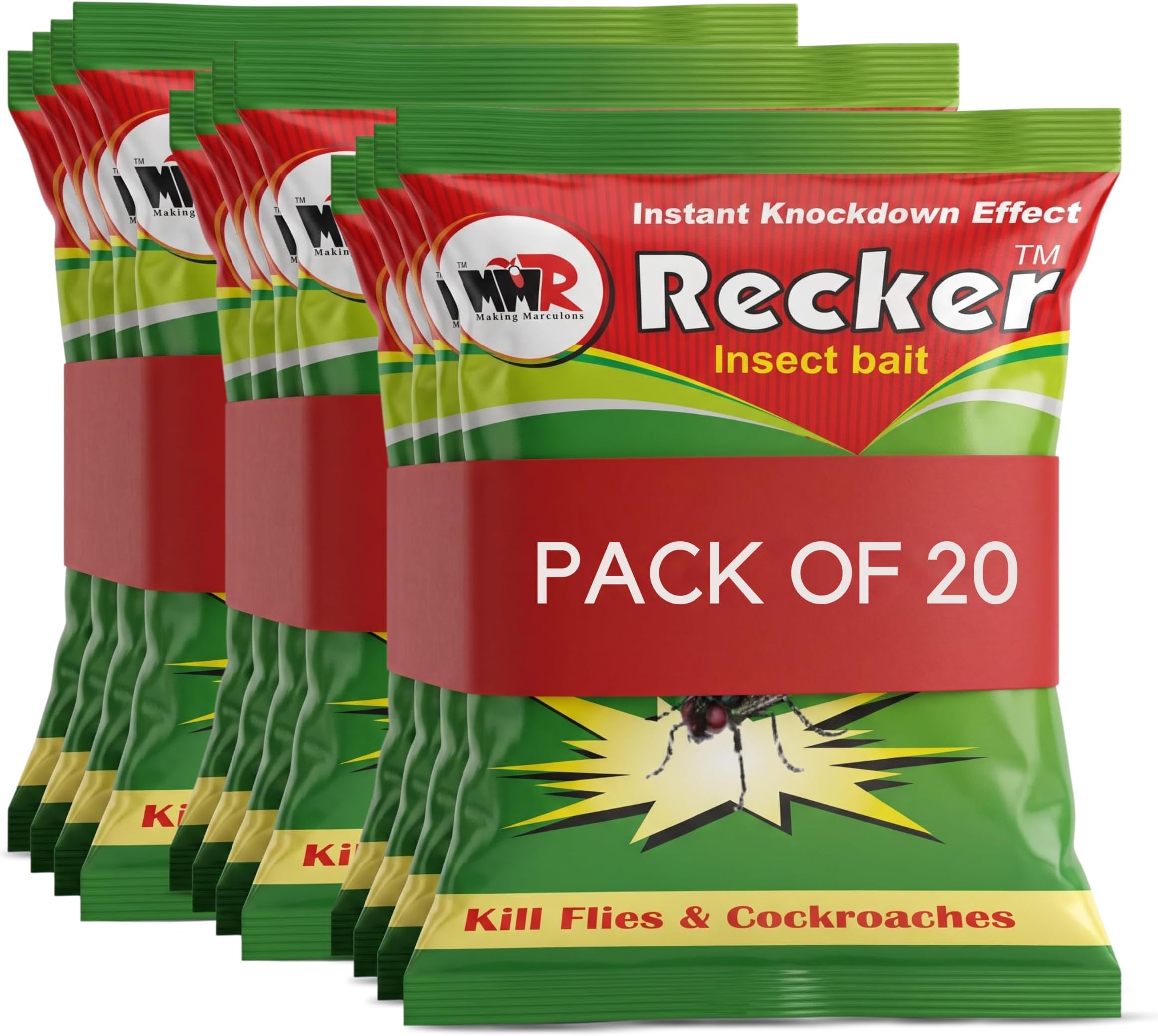 MMR Recker house Fly killer Fly Killer Insect Bait fly repellent for home Pack of 10gram x 20