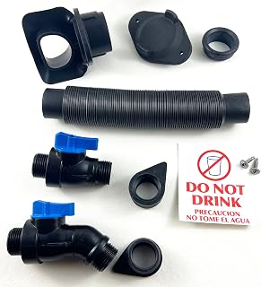 Rain Barrel Kit EarthMinded 2x3 Downspouts | + 2 high flow valves and gaskets