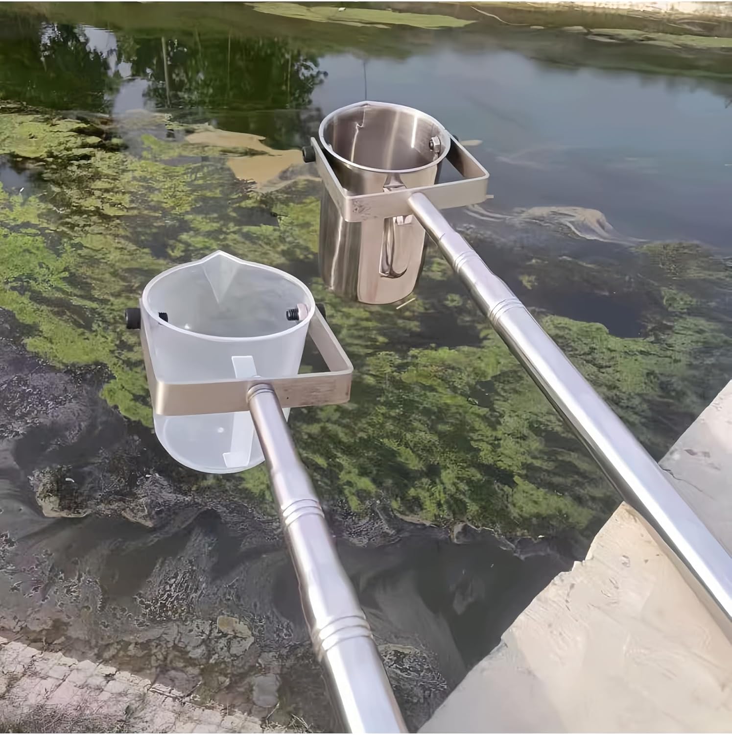 採水器、伸縮式採水、304ステンレス鋼、1000ml採水バケツ、水質採水バケツ (304ステンレス鋼, 1.4-6m)