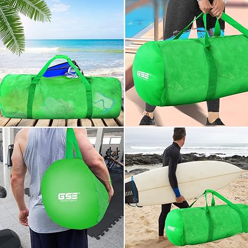 Miniatura 6 de Large Mesh Sports Equipment Duffel Bag, Scuba Bag, Duffle Bag with Zipper for Diving Equipment for Gym Gear, Sports Balls, Scuba Gear, Snorkeling,