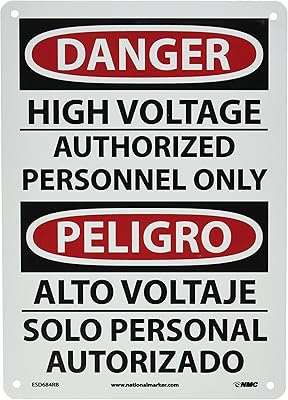 NMC ESD684RB Bilingual OSHA Sign, Legend