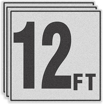 12FT Pool Depth Markers - Joyfulmap 3 Pack 6x6 IN Vinyl Pool Stickers - Adhesive Swimming Pool Number Markers - Safety Signage for Pool Decks - Waterproof Pool Depth Indicator