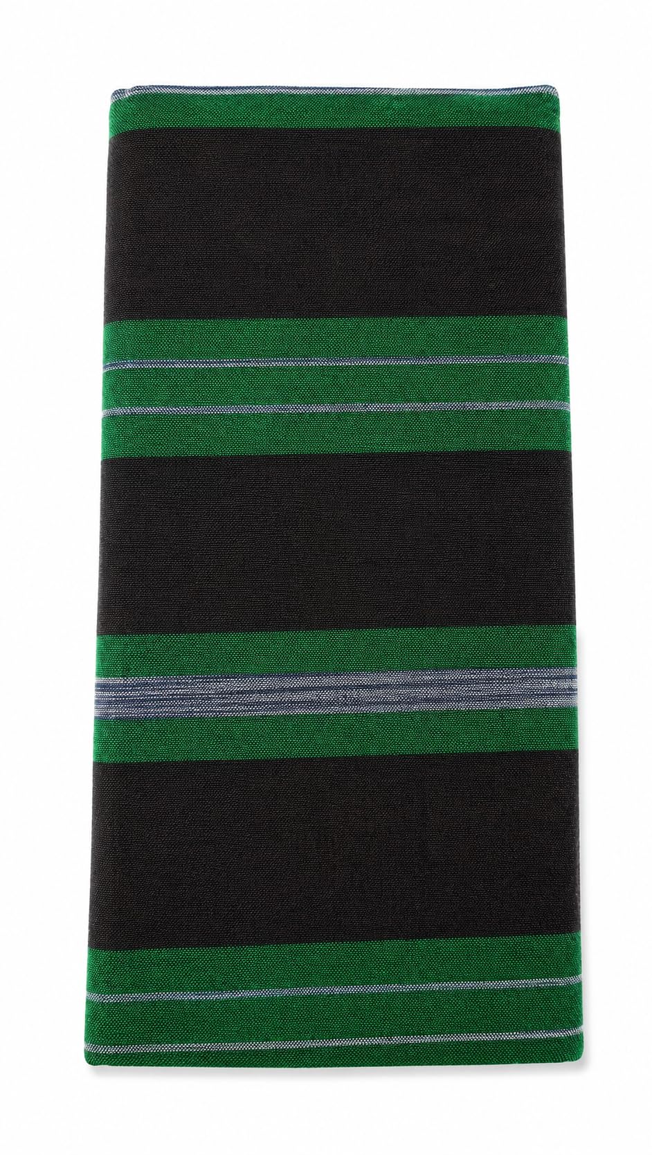 Cotton Sambalpuri Lungi Green and Black Striped 2.5 Meter-picture-33