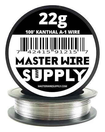 Kanthal A1-100' - 22 Gauge Wire - 100ft - 0.65mm - 0.025in - Made in USA - Master Wire Supply