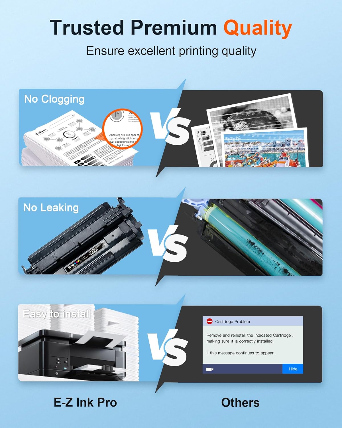 E-Z Ink Pro 148A Toner Cartridge 4001n 4101fdw Replacement for HP 148A Toner Cartridge W1480A 148X W1480X to Use with HP LaserJet Pro 4001n 4101fdw 4001dn 4001dw 4101fdn 4101dw Printer (2 Pack)