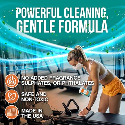 Miniatura 4 de Toallitas de limpieza para esterillas de yoga, estudios de pilates, gimnasios, pelotón y bicicletas de ciclismo, spas, toallitas sin fragancia,