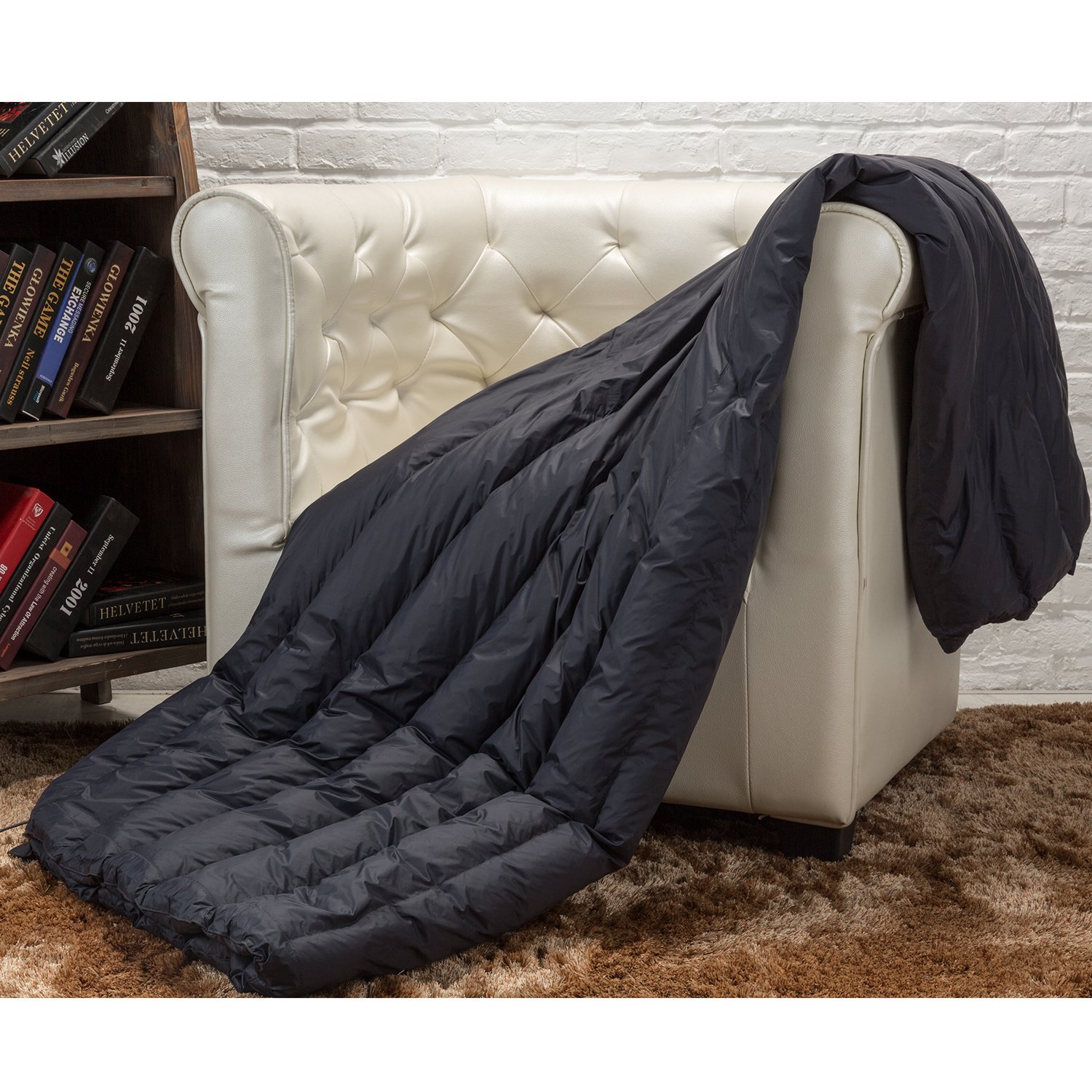 ATEPA Mantas de plumón ultraligeras portátiles 3 en 1 cálidas para Acampar al Aire Libre en Interiores Viajes Nylon Rip Stop Tela 69 × 53 Pulgadas 1,1 Libras / 0,48 kg
