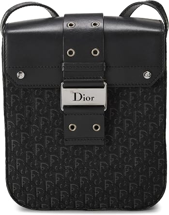 Christian Dior, Pre-loved Black Canvas Street Chic Shoulder Bag Small, Black