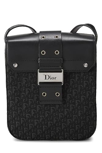 Christian Dior, Pre-loved Black Canvas Street Chic Shoulder Bag Small,