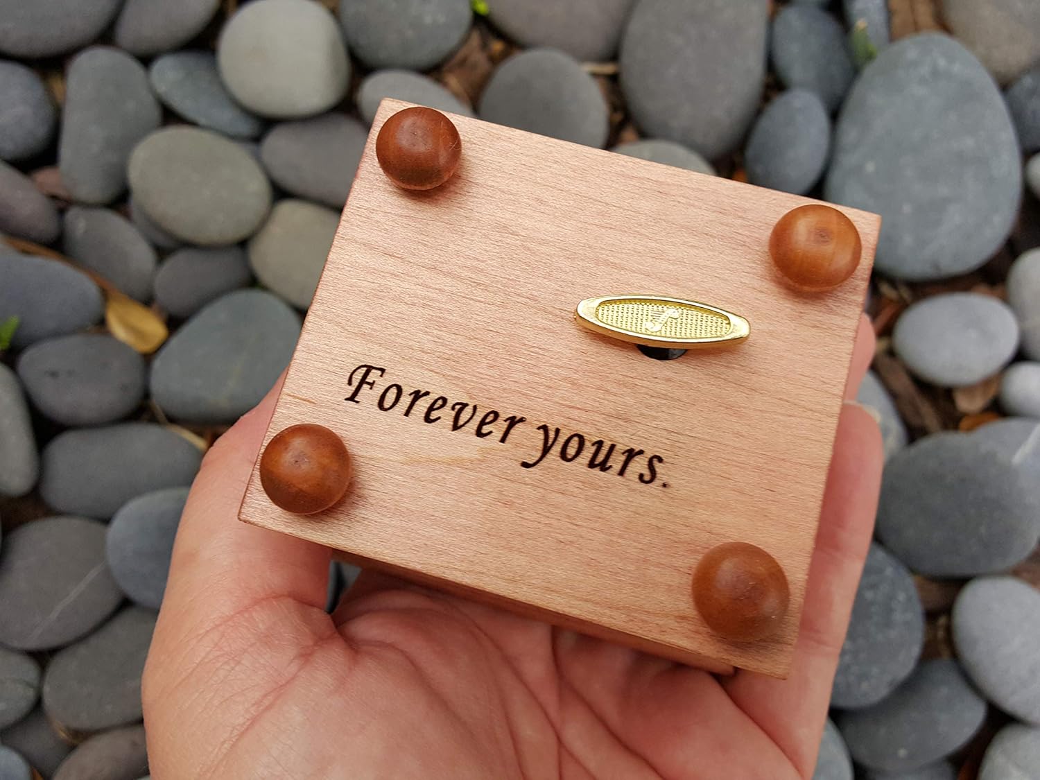 Name music box with love birds engraved on the top, choose your color and song