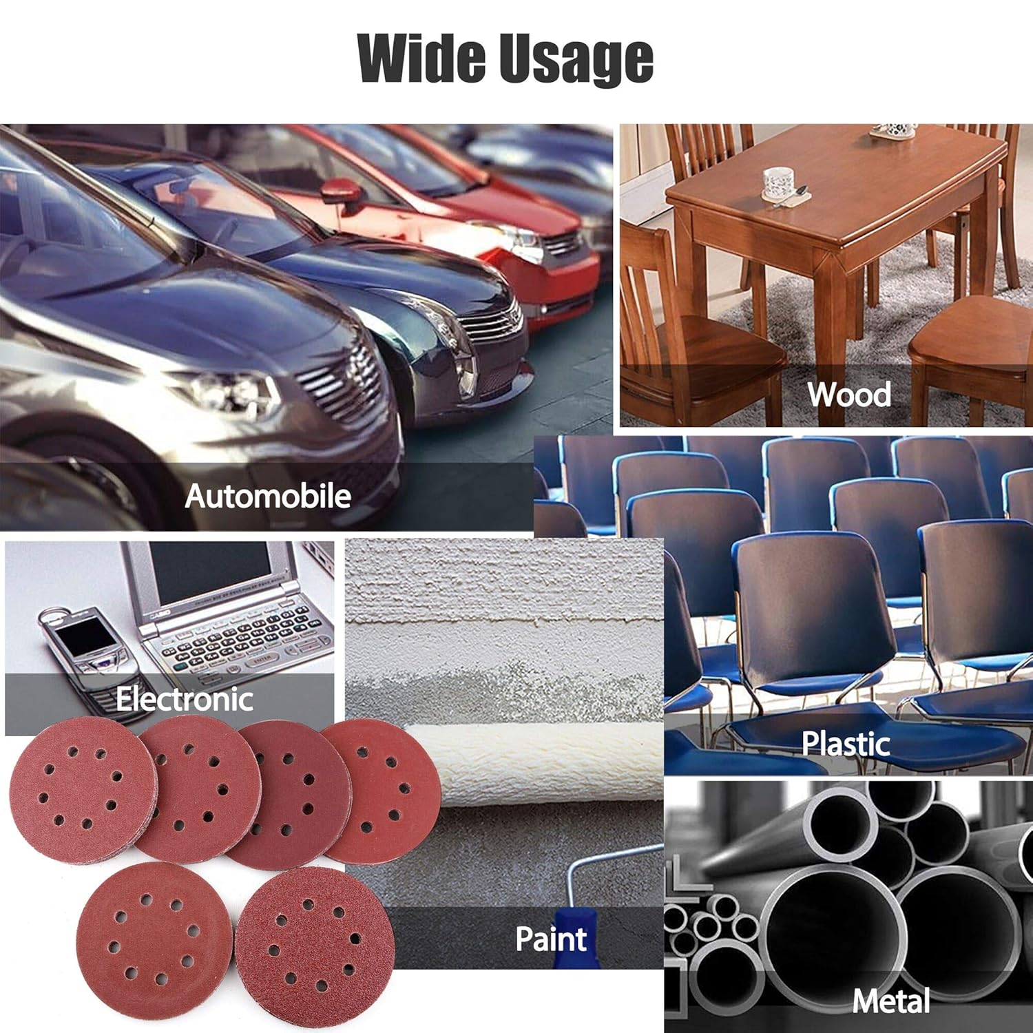 Blасk Frіdау - 60% оƒƒ LotFancy 5 Inch 8 Hole Sanding Disc, 60PCS 40 60 80 100 180 240 Grit Assorted Sandpaper, Random Orbital Sander Pad, Hook and Loop Sand Paper
