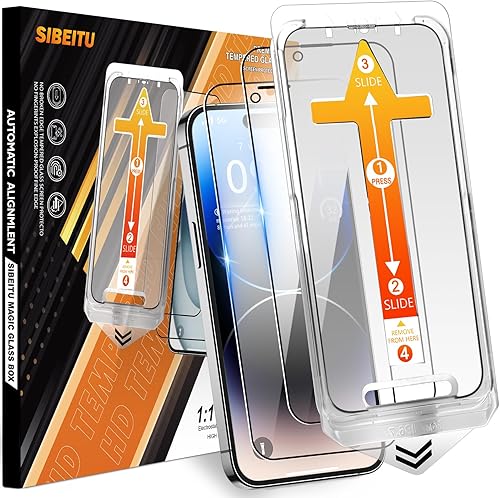 Miniatura 8 de SIBEITU Protector de pantalla para iPhone 12 Pro, 6.1 pulgadas, dureza 9H, vidrio templado, paquete de 3