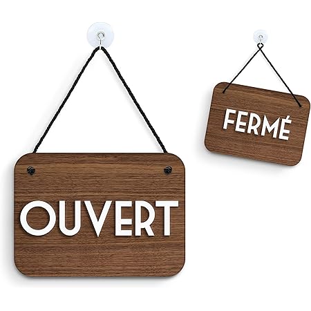 Pancarte Suspendue En Bois Blanc Cassé Et Noir – Déco Murale Thème Citations, Style Tag, Neuve