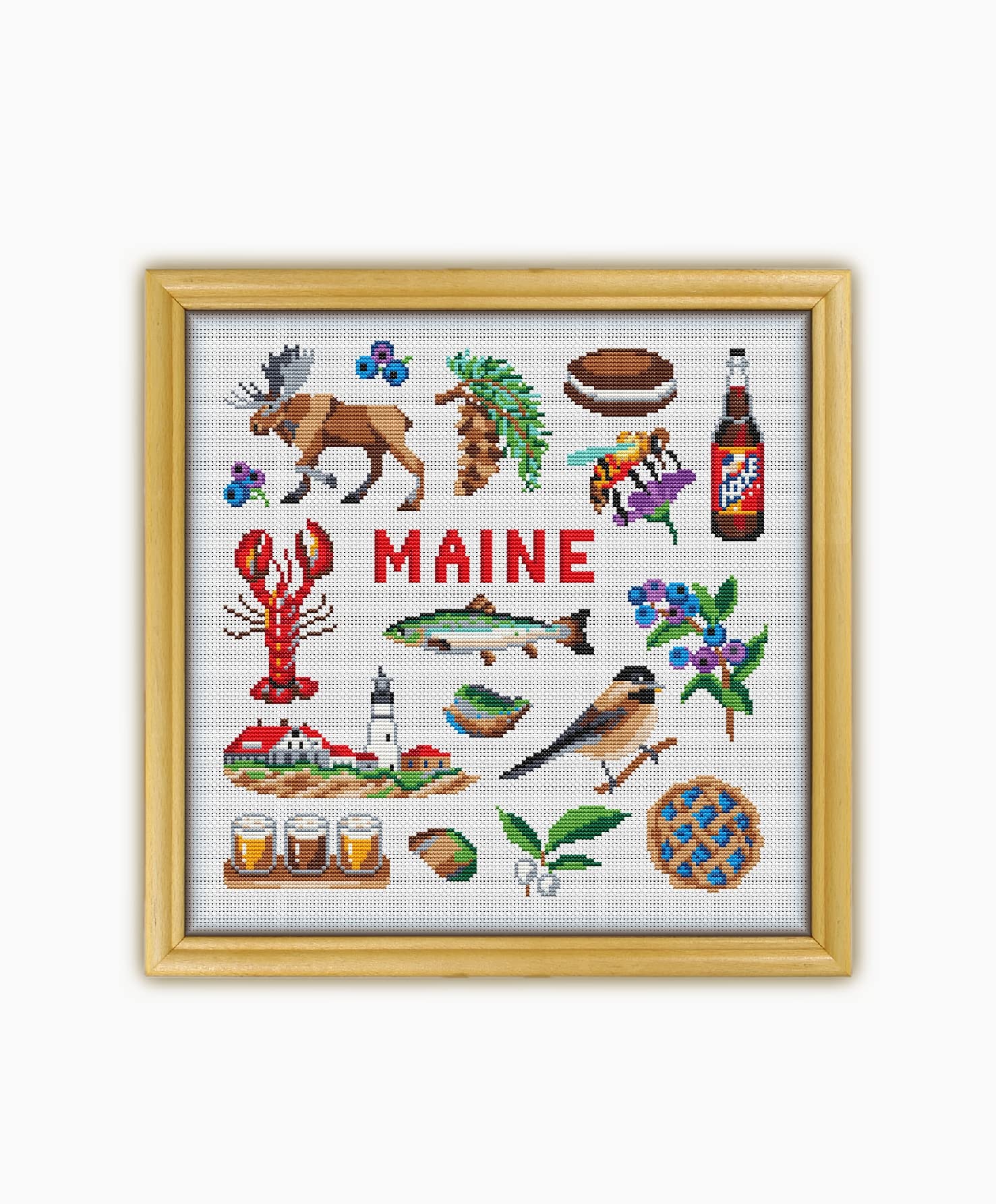 Maine Collection CS1919 - Counted Cross Stitch Pattern. Only Printed Pattern Inside. No Fabric, Threads, Needles, Hoops.