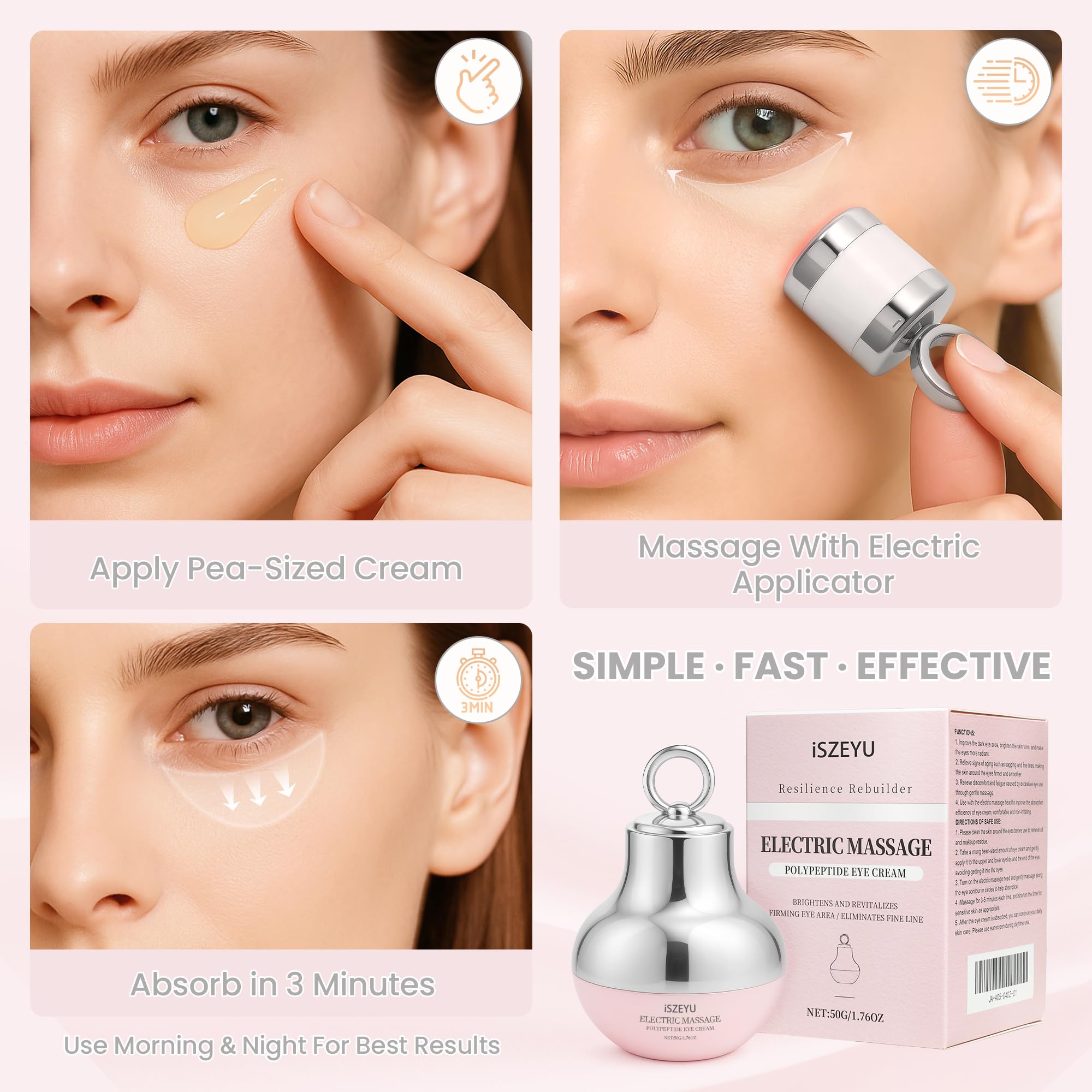 Amazon.com: iSZEYU Pro Xylane Electric Massage Eye Cream with Red