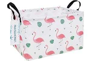 LANGYASHAN Flamingo Easter Basket Organizer Basket for Kids