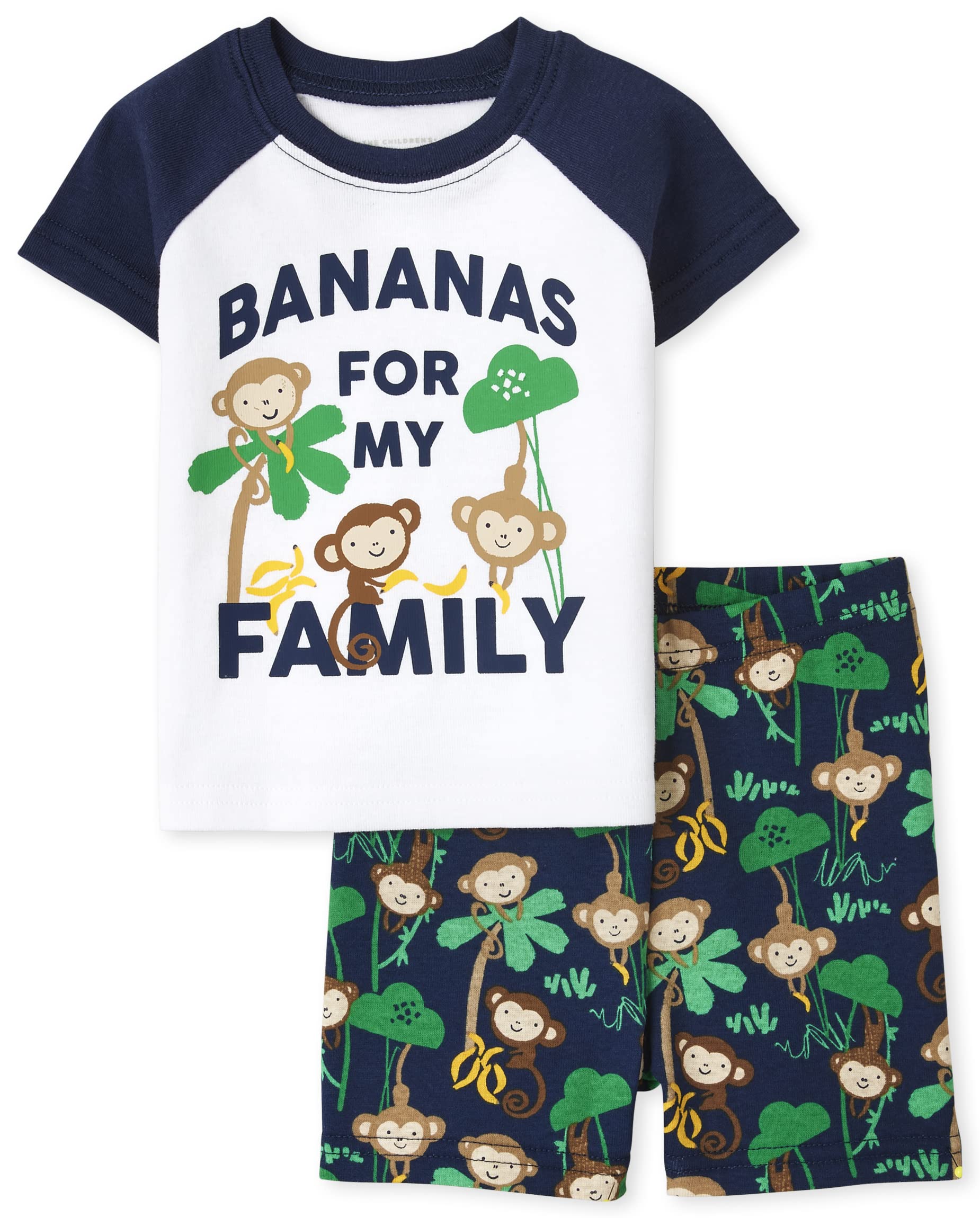 The Children's Place baby-boys The Children's Place Baby Toddler Boys Short Sleeve Top and Shorts Snug Fit Cotton 2 Piece Pajama Sets Pajama Set