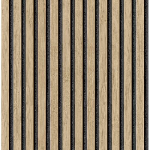 Oak Slat Wood Peel and Stick Wallpaper