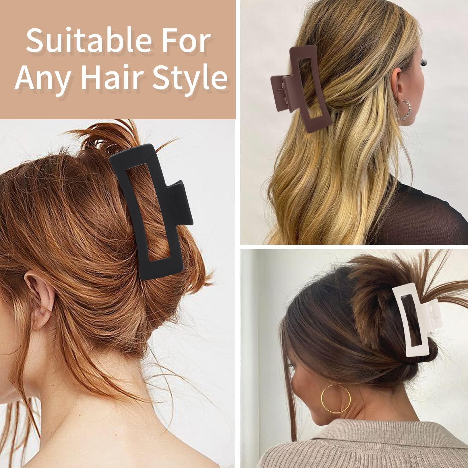 Amazon.com: 6 PCS 5 Inch Extra Large Claw Clips, Big Hair 