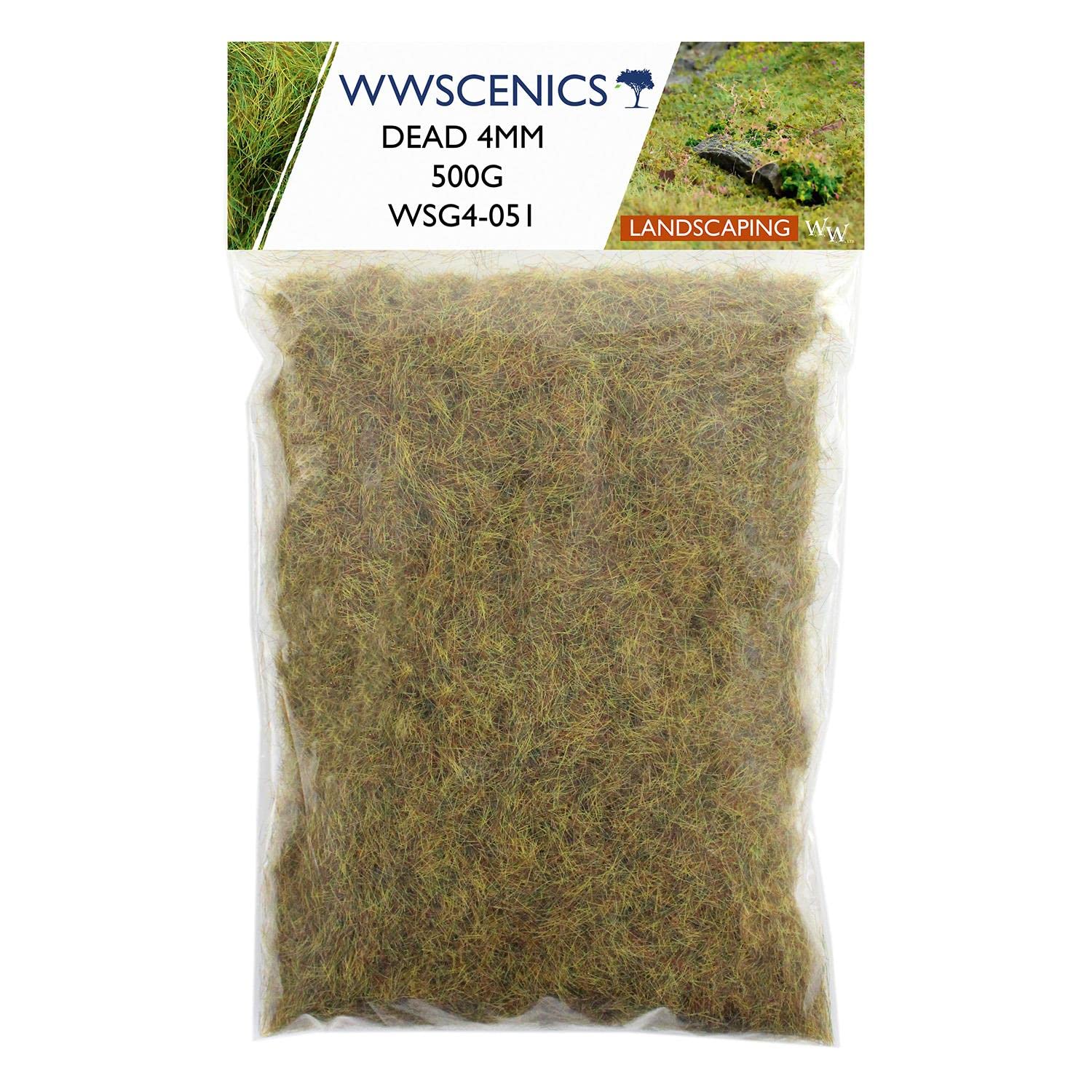 WWS War World Scenics WWScenics | 4mm Abgestorbene Statische Grasfasern | 500g | WSG4-051 | Streugras für Modellbahn und Modellbau