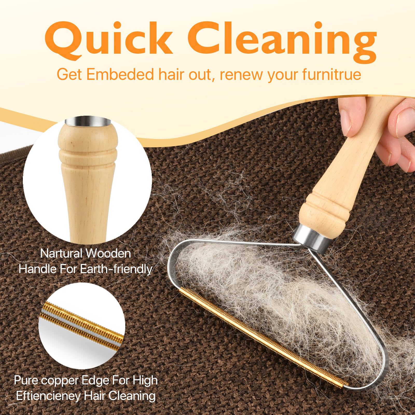 Pet Hair Removal Tool 3 Pack Dog Cat Hair Remover Carpet Scraper Rake Fur Removal Brush Lint Remover Shaver for Car Furniture Couch Green - image 2