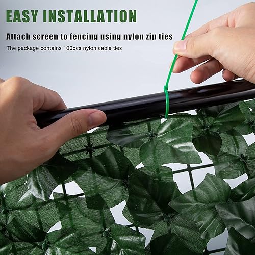 Miniatura 4 de Valla de hiedra sintética, pantalla de privacidad para exteriores, rollo de vegetación artificial expandible para pared, patio, hojas de plástico