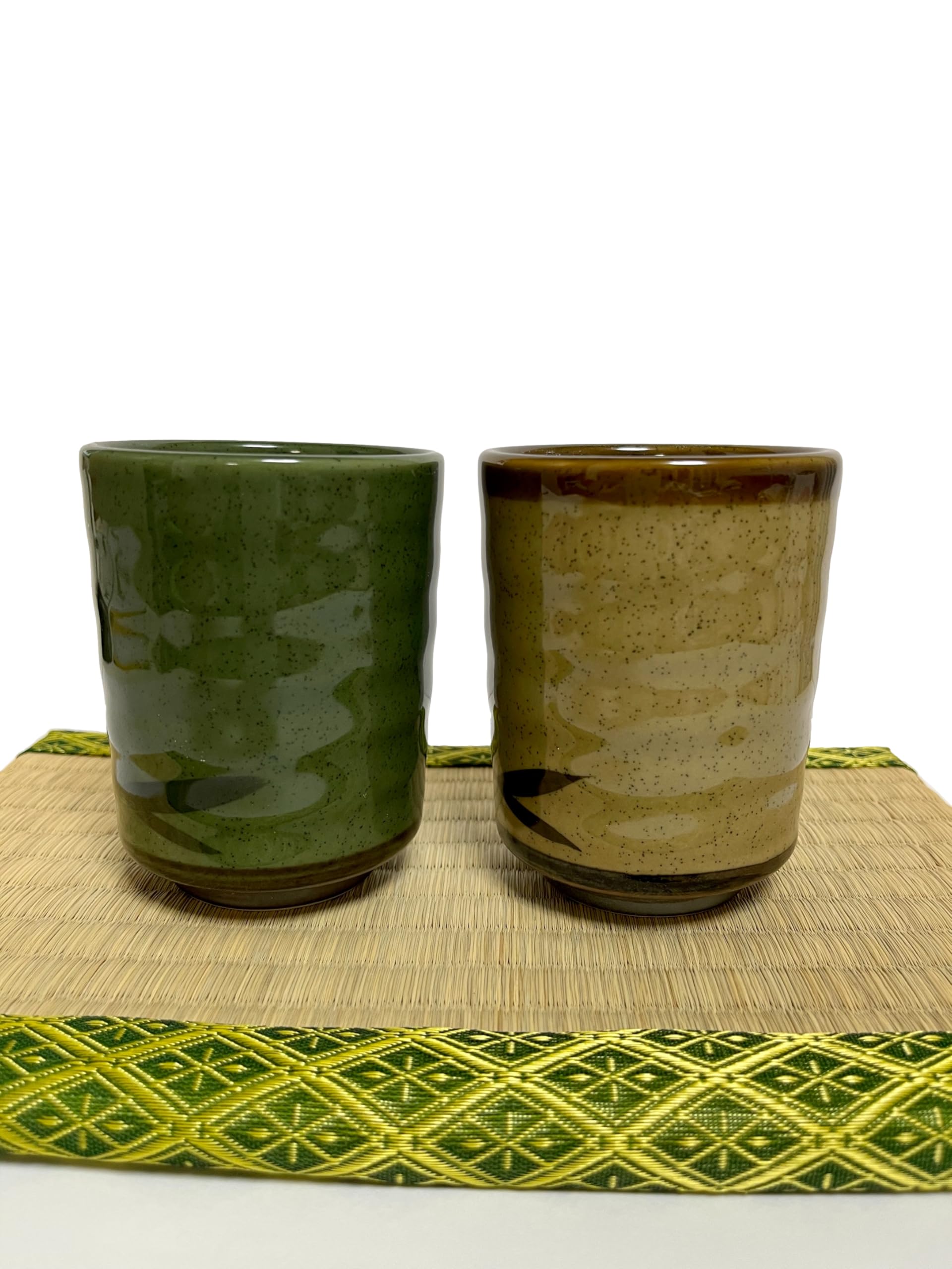 Japanese Traditional Ceramic Yunomi Tea cup Set, H4.0 x3.11 Inches