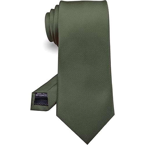 RBOCOTT Solid Color Tie Formal Necktie for Men