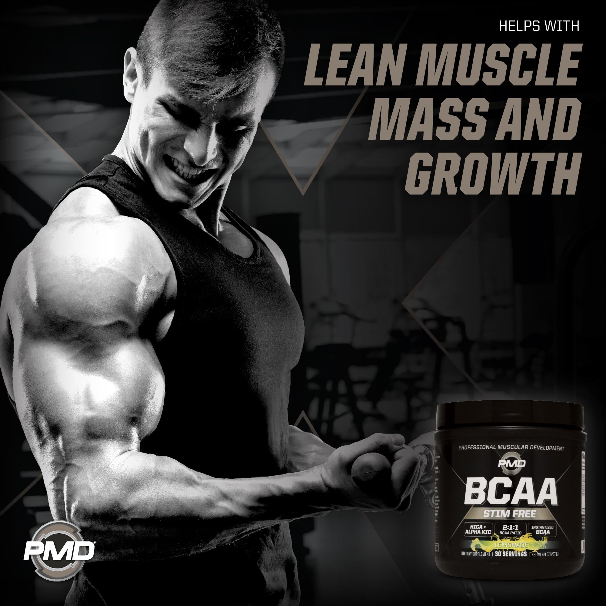 PMD Sports BCAA Stim-Free Amino Acids - Better Workout Performance, Enhanced Recovery, Daily Energy, Muscle Builder, and Muscle Sparing - BCAA Powder Drink Mix - Lemonade (30 Servings) — Amazon image 5