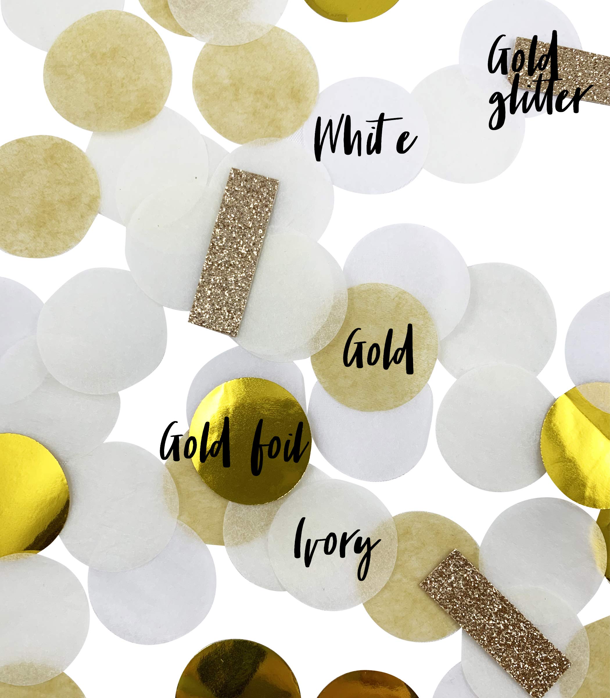 TECCA Confetti Premium Quality Gold Confetti with Gold Glitter