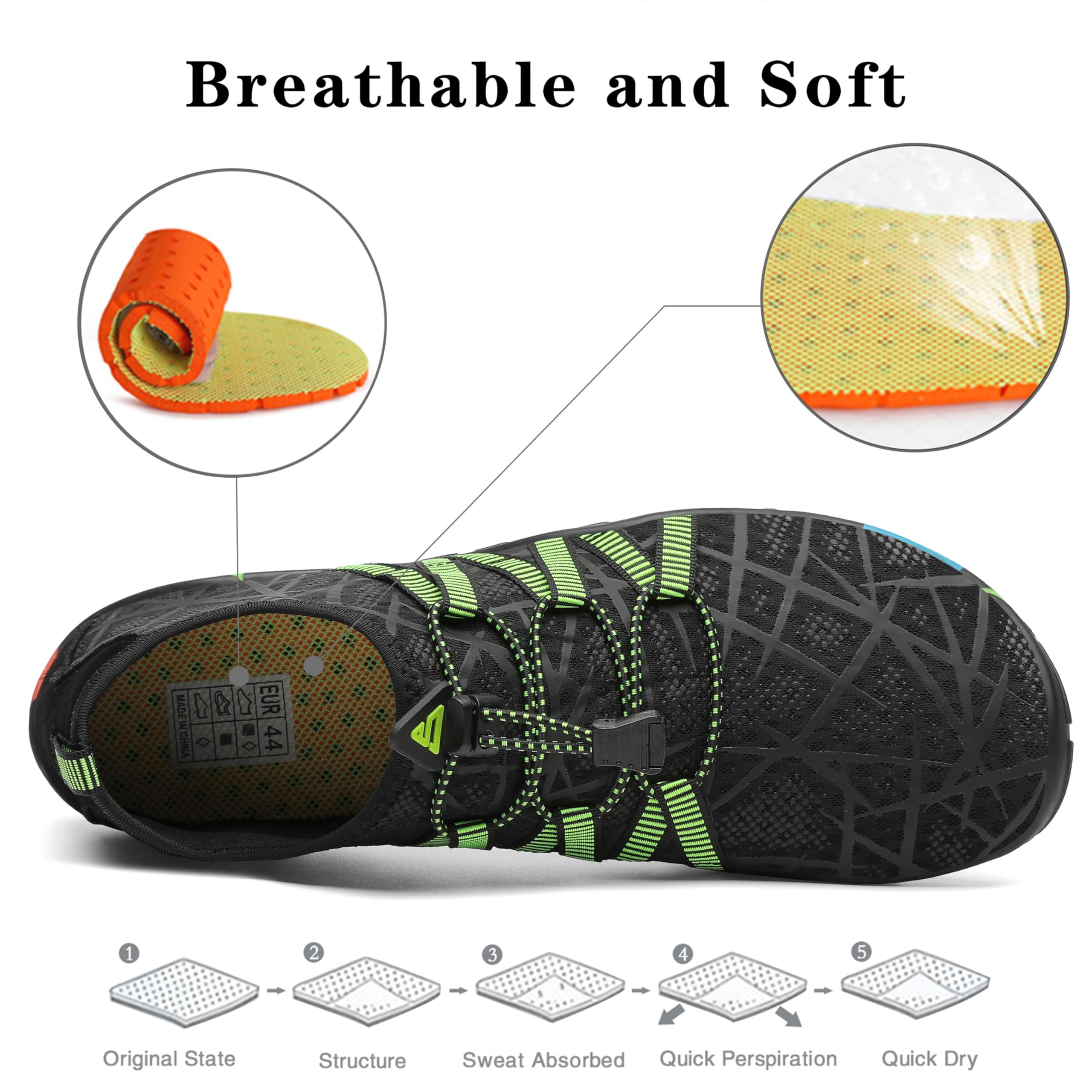 SAGUARO Zapatillas de Agua para Hombre Mujer Secado Rápido Escarpines Transpirable Antideslizantes Zapatos de Playa, GR.35-48