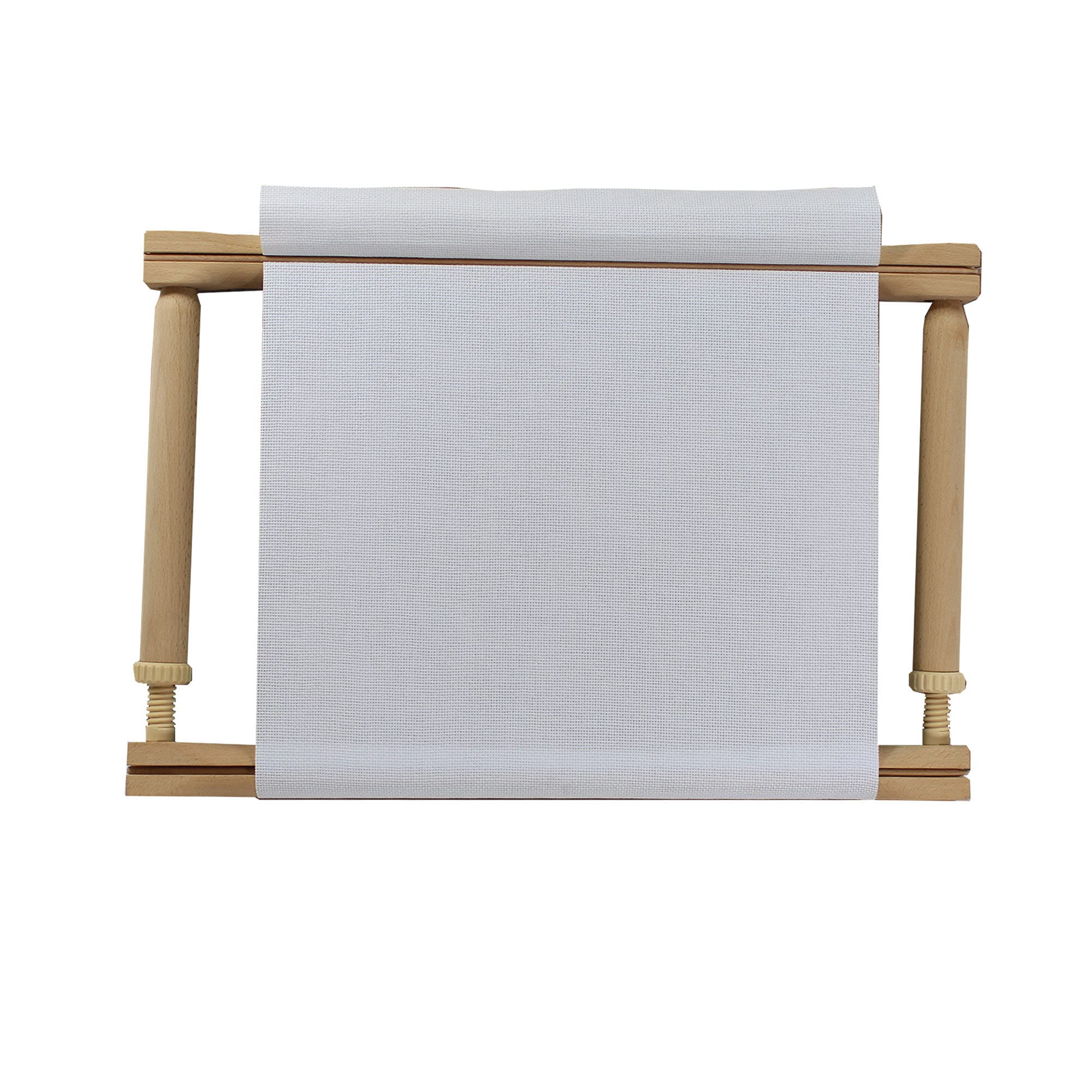 Nurge Tapiz de punto de cruz ajustable para bordar, Bastidor Madera, Aro de Bordado, 45 cm