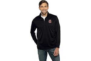 Cornell University Apparel: Men's Standard Collegiate Micro Mesh Performance Black 1/4 Zip Pullover