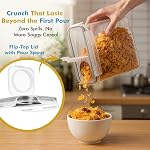 Shazo 2 Pack (2.5L / 15.4 oz) Cereal Storage Containers - Bpa-Free Airtight Food Storage Containers with Lids, BPA-Free Plastic Cereal Dispenser for Pantry, Rice, Flour, Sugar & Pasta