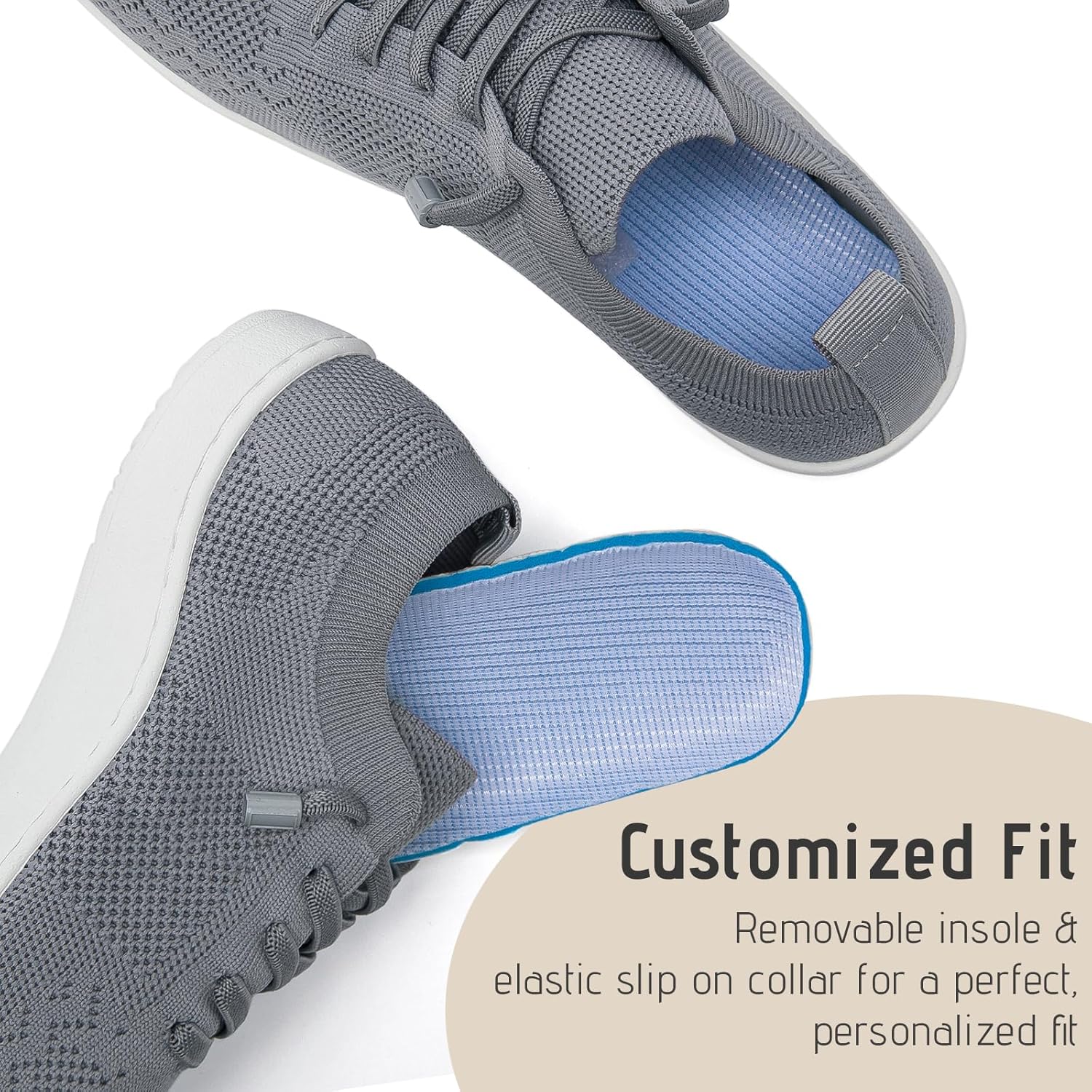 Barefoot Shoes Women Wide Slip-On Barefoot Running Tennis Walking Sneakers Minimalist Breathable Shoes Zero Drop Sole for Workout Gym Travel