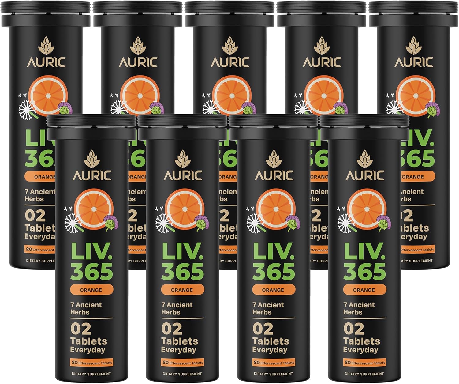 Auric Herbal Liver Support Supplement | Milk Thistle (Silymarin), Turmeric, Garlic, Ginger for Liver Health | Advanced Detox & Cleansing Formula for Active Liver|180 Tablets | Plant Based Gluten-Free