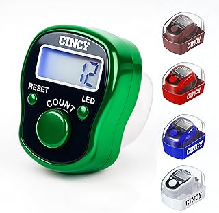 CINCY Clicker Counter with LED for Day & Night Use | Instant Reset, Accurate & Quiet, Long Battery Life | for People, Laps, Pitch, Golf, Baseball, Fish Counting, for Prayer, Everyday Prayer – 1 Pack
