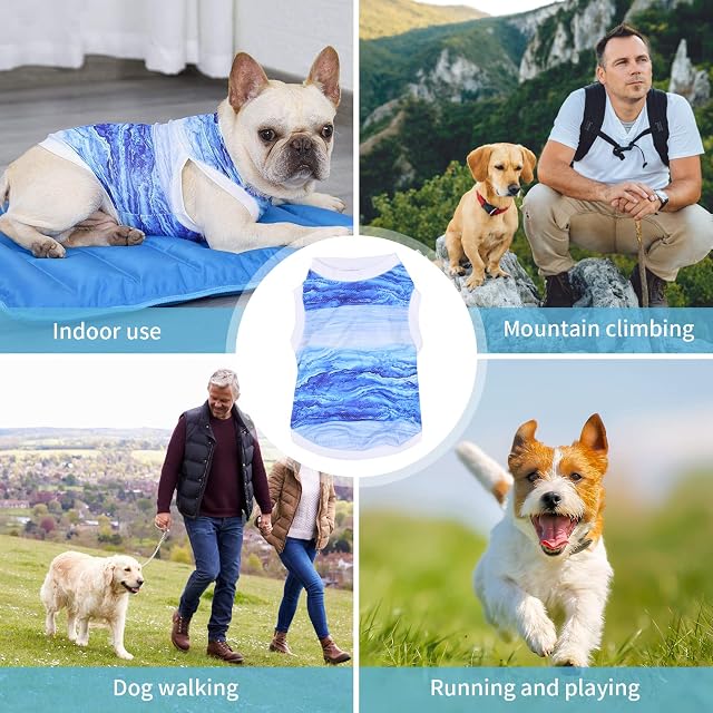 Foto 6 de 7 de Nivofu Camisa Verano para Perro, Camisa Transpirable para Mascotas, Camiseta de Cachorro