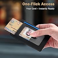 Vista 86 de Travelambo Billetera delgada con bolsillo delantero y clip para el dinero con bloqueo de identificación por radiofrecuencia, talla única