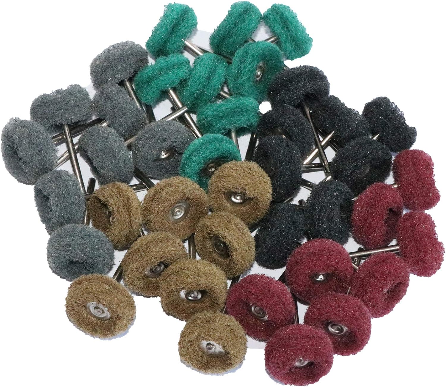 Yutnqin 69Pcs Abrasive Wheel Buffing Polishing Wheel Wire Brushes Set For Rotary Tool Accessories,Shank 3mm Mini Brush Polishing Kit,for power-operated grinders - - 