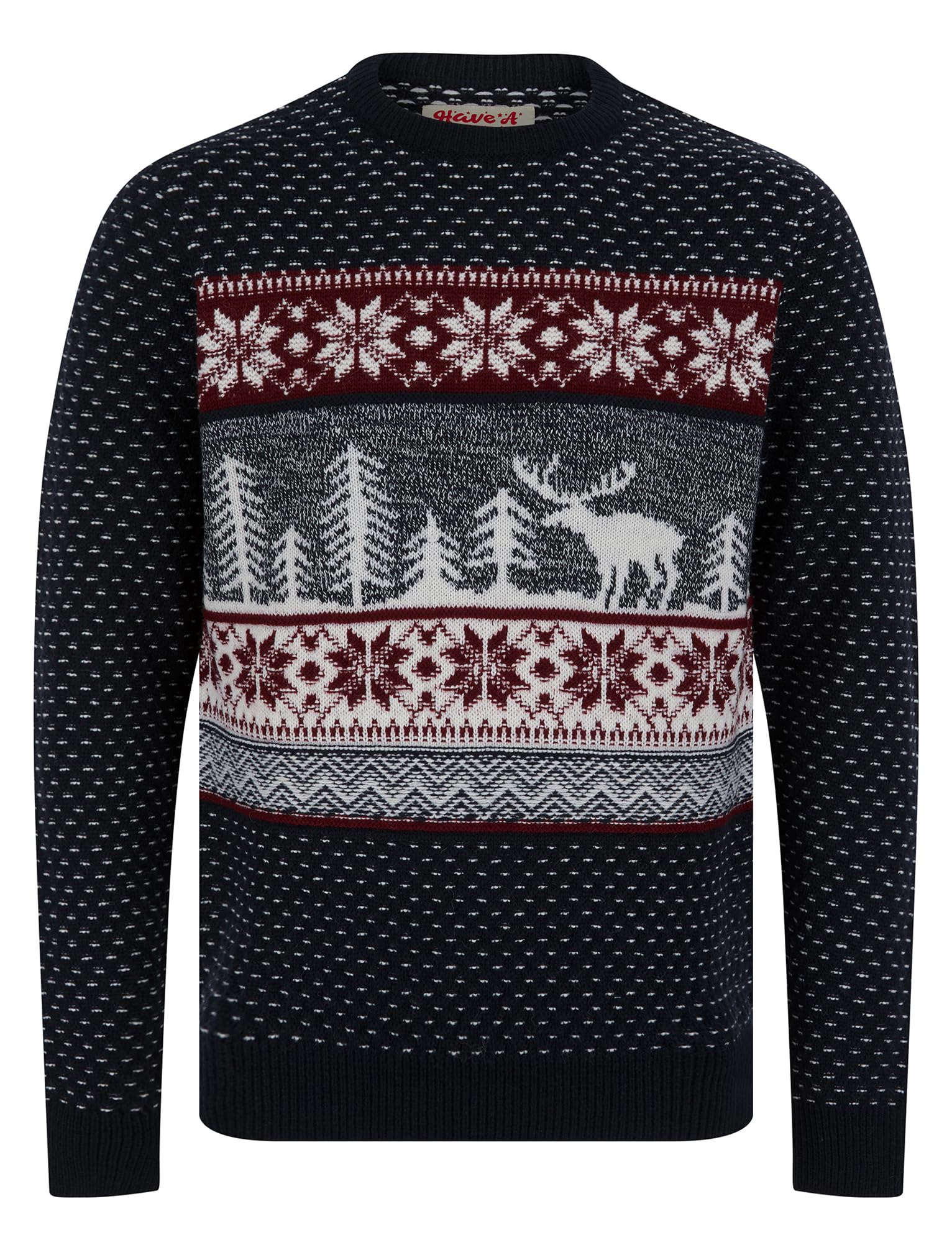 Tokyo Laundry Merry Christmas Men's Nordic Fair Isle Style Knitted Xmas Jumper