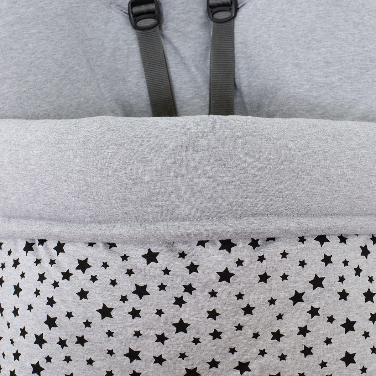 JYOKO KIDS Sacco di COTONE per passeggino Compatibile con Stokke, cam cubo, Quiny mood (BLACK STAR)