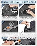 SZLX Sac à Dos Sous Vide Voyage 40x30x20 avec pompe Bagage Cabine Ryanair Wizz air Sous Vide Baggage Cabine 40x20x25 pour Ryanair Bagage à Main 45x36x20 Easyjet Sac Ordinateur Portable Femme Homme - 4