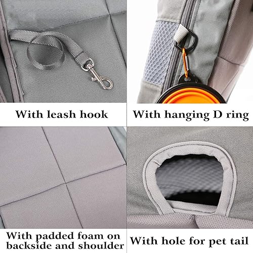 Miniatura 3 de Lifeunion - Mochila con patas hacia afuera para perros, manos libres, ajustable, para perros pequeños, medianos, gatos, motocicleta, senderismo,