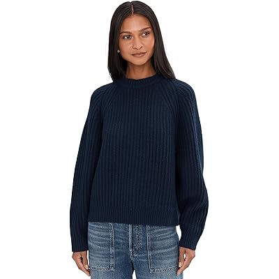 Madewell Marl Cozy Cotton Stevie Crew Sweater deep indigo