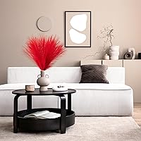 Vista 19 de Decoración de hierba de las pampas, 6 tallos de 18 pulgadas de hierba pomposa, arreglo floral pequeño y relleno de jarrón para decoración bohemia